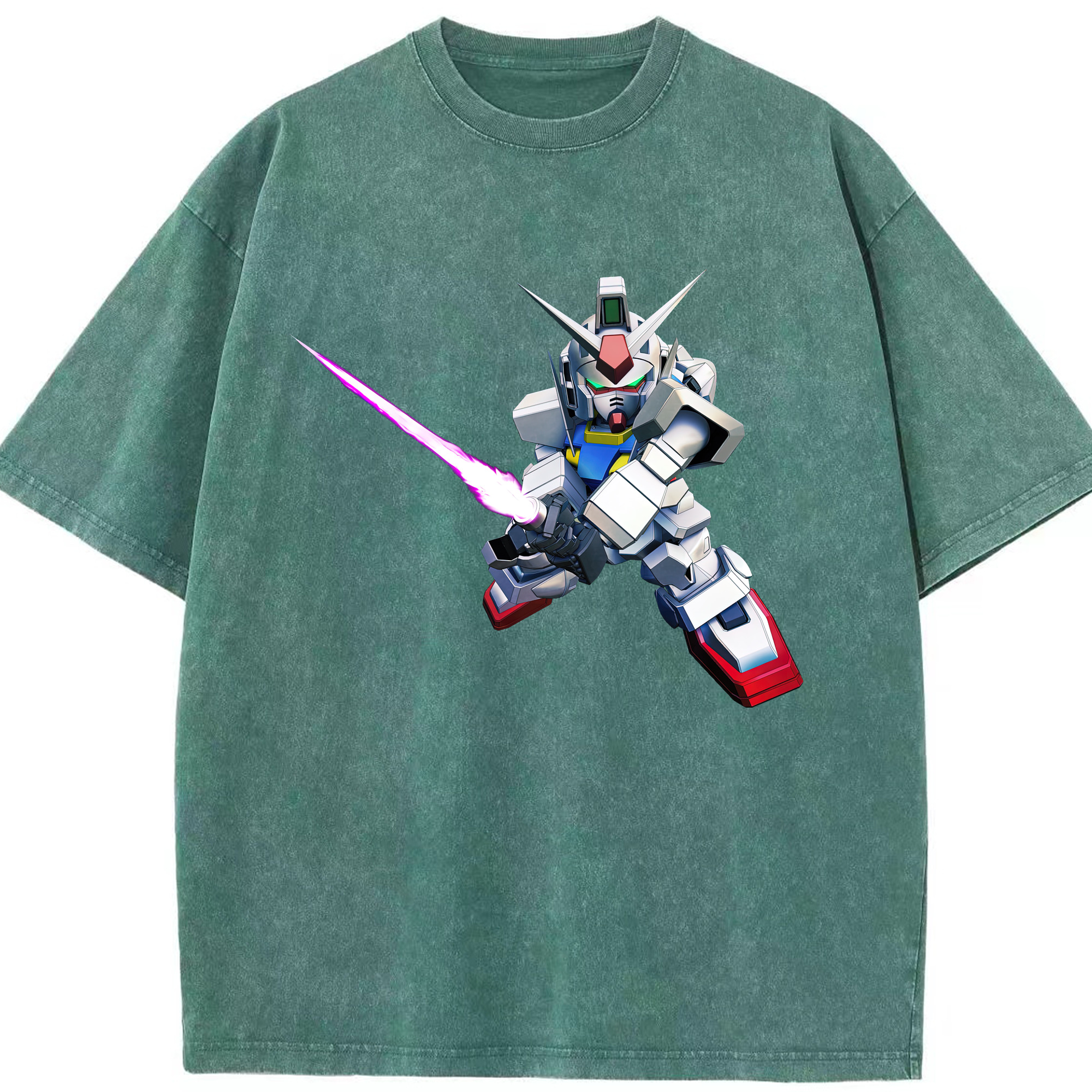 （画像用） 機動戦士ガンダム Mobile Suit Gundam 綿100% ヴィンテージ風 半袖Tシャツ（フロントプリント）